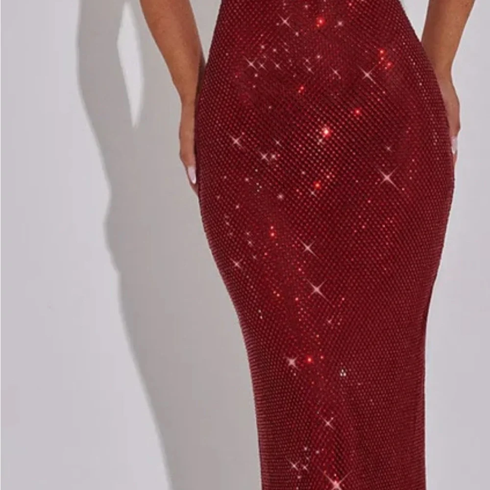 Stunning Red Sequin Maxi Dress - Picture 15 of 15